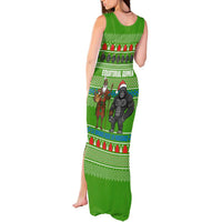 Equatorial Guinea Christmas Tank Maxi Dress with Santa Gorilla Gift Basket and Green Holiday Pattern Design - Wonder Print Shop