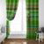 Equatorial Guinea Christmas Window Curtain with Santa Gorilla Gift Basket and Green Holiday Pattern Design - Wonder Print Shop