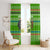 Equatorial Guinea Christmas Window Curtain with Santa Gorilla Gift Basket and Green Holiday Pattern Design - Wonder Print Shop