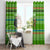 Equatorial Guinea Christmas Window Curtain with Santa Gorilla Gift Basket and Green Holiday Pattern Design - Wonder Print Shop