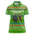 Equatorial Guinea Christmas Women Polo Shirt with Santa Gorilla Gift Basket and Green Holiday Pattern Design - Wonder Print Shop
