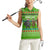 Equatorial Guinea Christmas Women Sleeveless Polo Shirt with Santa Gorilla Gift Basket and Green Holiday Pattern Design - Wonder Print Shop