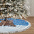 Estonia Christmas Tree Skirt with Santa Otters Lights Snowflakes and National Emblem on Blue Pattern - Wonder Print Shop