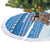 Estonia Christmas Tree Skirt with Santa Otters Lights Snowflakes and National Emblem on Blue Pattern - Wonder Print Shop