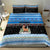 Estonia Christmas Bedding Set with Reindeer Gingerbread Snowflakes National Emblem and Winter Forest - Wonder Print Shop
