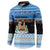 Estonia Christmas Button Sweatshirt with Reindeer Gingerbread Snowflakes National Emblem and Winter Forest - Wonder Print Shop