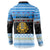 Estonia Christmas Button Sweatshirt with Reindeer Gingerbread Snowflakes National Emblem and Winter Forest - Wonder Print Shop