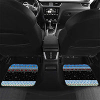 Estonia Christmas Car Mats with Reindeer Gingerbread Snowflakes National Emblem and Winter Forest - Wonder Print Shop