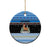 Estonia Christmas Ceramic Ornament with Reindeer Gingerbread Snowflakes National Emblem and Winter Forest - Wonder Print Shop