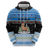 Estonia Christmas Hoodie with Reindeer Gingerbread Snowflakes National Emblem and Winter Forest - Wonder Print Shop