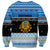 Estonia Christmas Sweatshirt with Reindeer Gingerbread Snowflakes National Emblem and Winter Forest - Wonder Print Shop