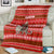 Tajikistan Christmas Blanket with Santa Riding Snow Leopard National Emblem and Red Holiday Pattern - Wonder Print Shop