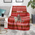 Tajikistan Christmas Blanket with Santa Riding Snow Leopard National Emblem and Red Holiday Pattern - Wonder Print Shop