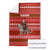 Tajikistan Christmas Blanket with Santa Riding Snow Leopard National Emblem and Red Holiday Pattern - Wonder Print Shop