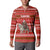 Tajikistan Christmas Button Sweatshirt with Santa Riding Snow Leopard National Emblem and Red Holiday Pattern - Wonder Print Shop