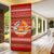 Tajikistan Christmas Door Cover with Santa Riding Snow Leopard National Emblem and Red Holiday Pattern - Wonder Print Shop