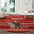 Tajikistan Christmas Round Carpet with Santa Riding Snow Leopard National Emblem and Red Holiday Pattern - Wonder Print Shop