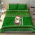 Tajikistan Christmas Bedding Set with Santa Hat Eagle Green Snowflake Pattern and Holiday Design - Wonder Print Shop