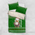 Tajikistan Christmas Bedding Set with Santa Hat Eagle Green Snowflake Pattern and Holiday Design - Wonder Print Shop