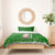 Tajikistan Christmas Bedding Set with Santa Hat Eagle Green Snowflake Pattern and Holiday Design - Wonder Print Shop