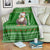 Tajikistan Christmas Blanket with Santa Hat Eagle Green Snowflake Pattern and Holiday Design - Wonder Print Shop