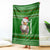 Tajikistan Christmas Blanket with Santa Hat Eagle Green Snowflake Pattern and Holiday Design - Wonder Print Shop