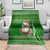 Tajikistan Christmas Blanket with Santa Hat Eagle Green Snowflake Pattern and Holiday Design - Wonder Print Shop