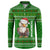 Tajikistan Christmas Button Sweatshirt with Santa Hat Eagle Green Snowflake Pattern and Holiday Design - Wonder Print Shop