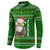 Tajikistan Christmas Button Sweatshirt with Santa Hat Eagle Green Snowflake Pattern and Holiday Design - Wonder Print Shop
