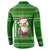 Tajikistan Christmas Button Sweatshirt with Santa Hat Eagle Green Snowflake Pattern and Holiday Design - Wonder Print Shop