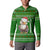 Tajikistan Christmas Button Sweatshirt with Santa Hat Eagle Green Snowflake Pattern and Holiday Design - Wonder Print Shop