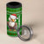 Tajikistan Christmas 4 in 1 Can Cooler Tumbler with Santa Hat Eagle Green Snowflake Pattern and Holiday Design - Wonder Print Shop