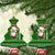Tajikistan Christmas Ceramic Ornament with Santa Hat Eagle Green Snowflake Pattern and Holiday Design - Wonder Print Shop