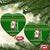 Tajikistan Christmas Ceramic Ornament with Santa Hat Eagle Green Snowflake Pattern and Holiday Design - Wonder Print Shop