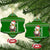 Tajikistan Christmas Ceramic Ornament with Santa Hat Eagle Green Snowflake Pattern and Holiday Design - Wonder Print Shop