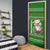 Tajikistan Christmas Door Cover with Santa Hat Eagle Green Snowflake Pattern and Holiday Design - Wonder Print Shop