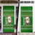 Tajikistan Christmas Door Cover with Santa Hat Eagle Green Snowflake Pattern and Holiday Design - Wonder Print Shop