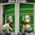 Tajikistan Christmas Door Cover with Santa Hat Eagle Green Snowflake Pattern and Holiday Design - Wonder Print Shop