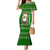 Tajikistan Christmas Mermaid Dress with Santa Hat Eagle Green Snowflake Pattern and Holiday Design - Wonder Print Shop