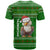 Tajikistan Christmas T Shirt with Santa Hat Eagle Green Snowflake Pattern and Holiday Design - Wonder Print Shop
