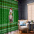 Tajikistan Christmas Window Curtain with Santa Hat Eagle Green Snowflake Pattern and Holiday Design - Wonder Print Shop