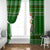 Tajikistan Christmas Window Curtain with Santa Hat Eagle Green Snowflake Pattern and Holiday Design - Wonder Print Shop