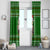 Tajikistan Christmas Window Curtain with Santa Hat Eagle Green Snowflake Pattern and Holiday Design - Wonder Print Shop