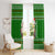 Tajikistan Christmas Window Curtain with Santa Hat Eagle Green Snowflake Pattern and Holiday Design - Wonder Print Shop