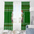 Tajikistan Christmas Window Curtain with Santa Hat Eagle Green Snowflake Pattern and Holiday Design - Wonder Print Shop