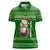 Tajikistan Christmas Women Polo Shirt with Santa Hat Eagle Green Snowflake Pattern and Holiday Design - Wonder Print Shop