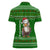 Tajikistan Christmas Women Polo Shirt with Santa Hat Eagle Green Snowflake Pattern and Holiday Design - Wonder Print Shop