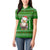 Tajikistan Christmas Women Polo Shirt with Santa Hat Eagle Green Snowflake Pattern and Holiday Design - Wonder Print Shop