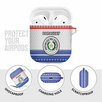 Paraguay Christmas AirPods Case with Red-White-Blue Design, National Seal, and Santa Motif - Wonder Print Shop