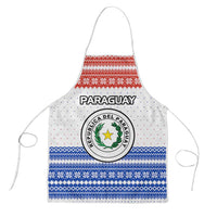 Paraguay Christmas Apron with Red-White-Blue Design, National Seal, and Santa Motif - Wonder Print Shop